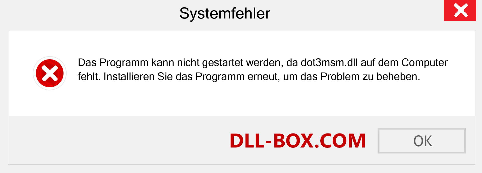 dot3msm.dll-Datei fehlt?. Download für Windows 7, 8, 10 - Fix dot3msm dll Missing Error unter Windows, Fotos, Bildern