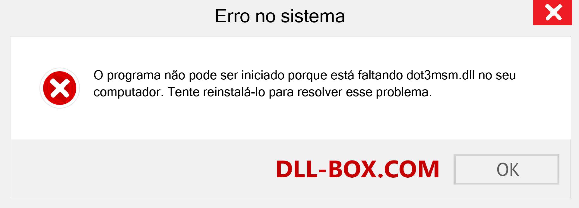 Arquivo dot3msm.dll ausente ?. Download para Windows 7, 8, 10 - Correção de erro ausente dot3msm dll no Windows, fotos, imagens